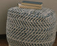 Chevron Pouf