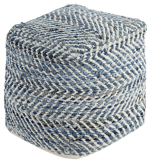 Chevron Pouf