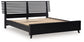 Danziar King Panel Bed with Mirrored Dresser and Chest