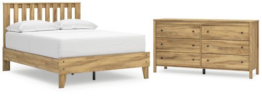 Bermacy Full Platform Panel Bed with Dresser