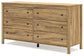 Bermacy Full Platform Panel Bed with Dresser, Chest and Nightstand