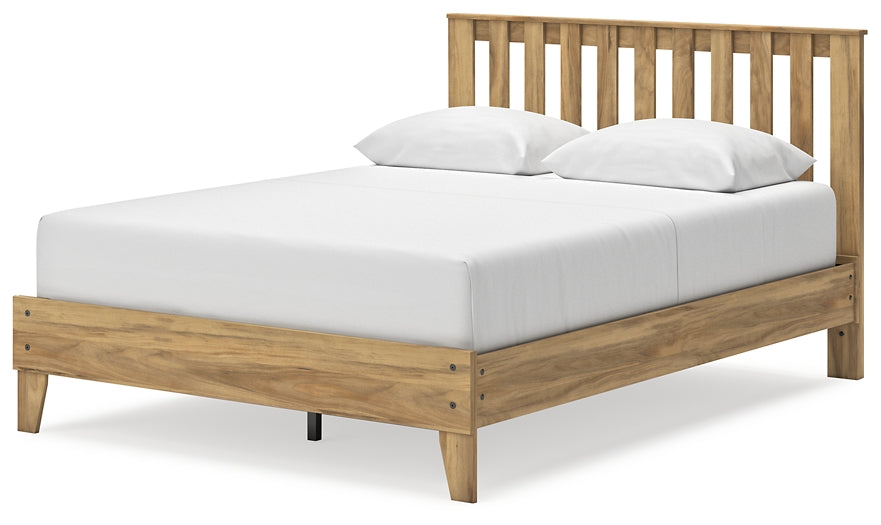 Bermacy Queen Platform Panel Bed with Dresser