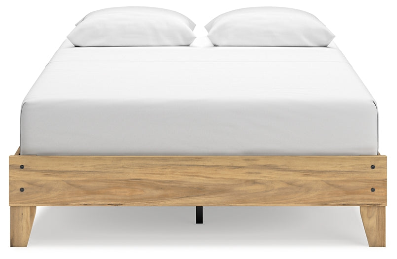 Bermacy Queen Platform Bed with 2 Nightstands