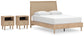 Cielden Queen Panel Bed with 2 Nightstands