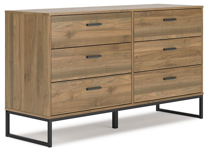 Deanlow Twin Panel Headboard with Dresser and 2 Nightstands