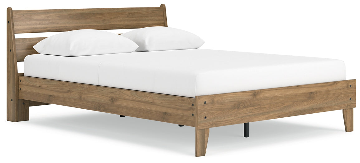 Deanlow Queen Platform Panel Bed with Dresser and 2 Nightstands