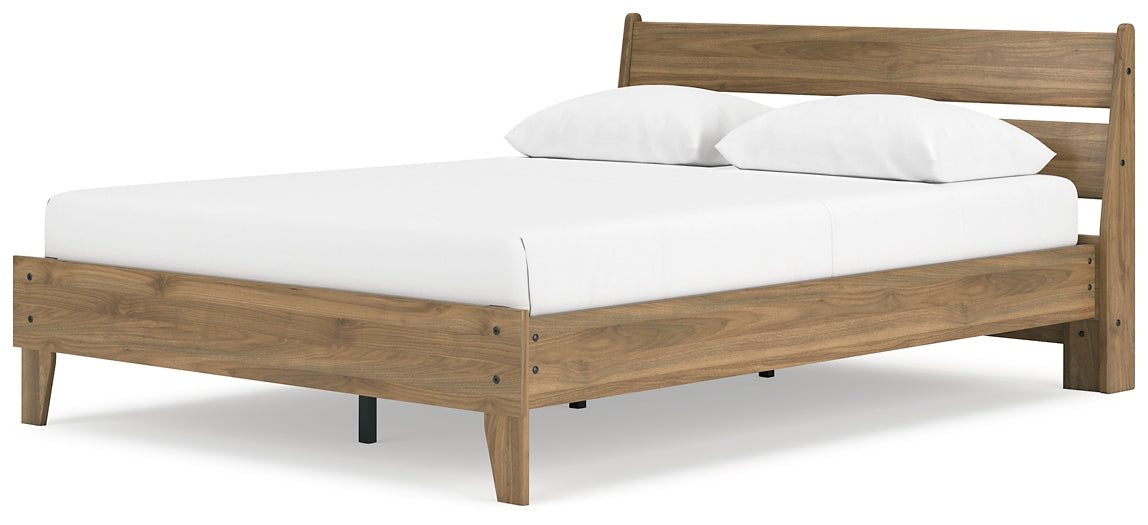 Deanlow Queen Platform Panel Bed with Dresser and 2 Nightstands