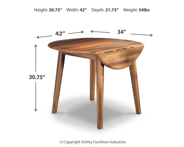 Berringer Round DRM Drop Leaf Table