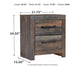 Drystan King Panel Headboard with Mirrored Dresser and 2 Nightstands