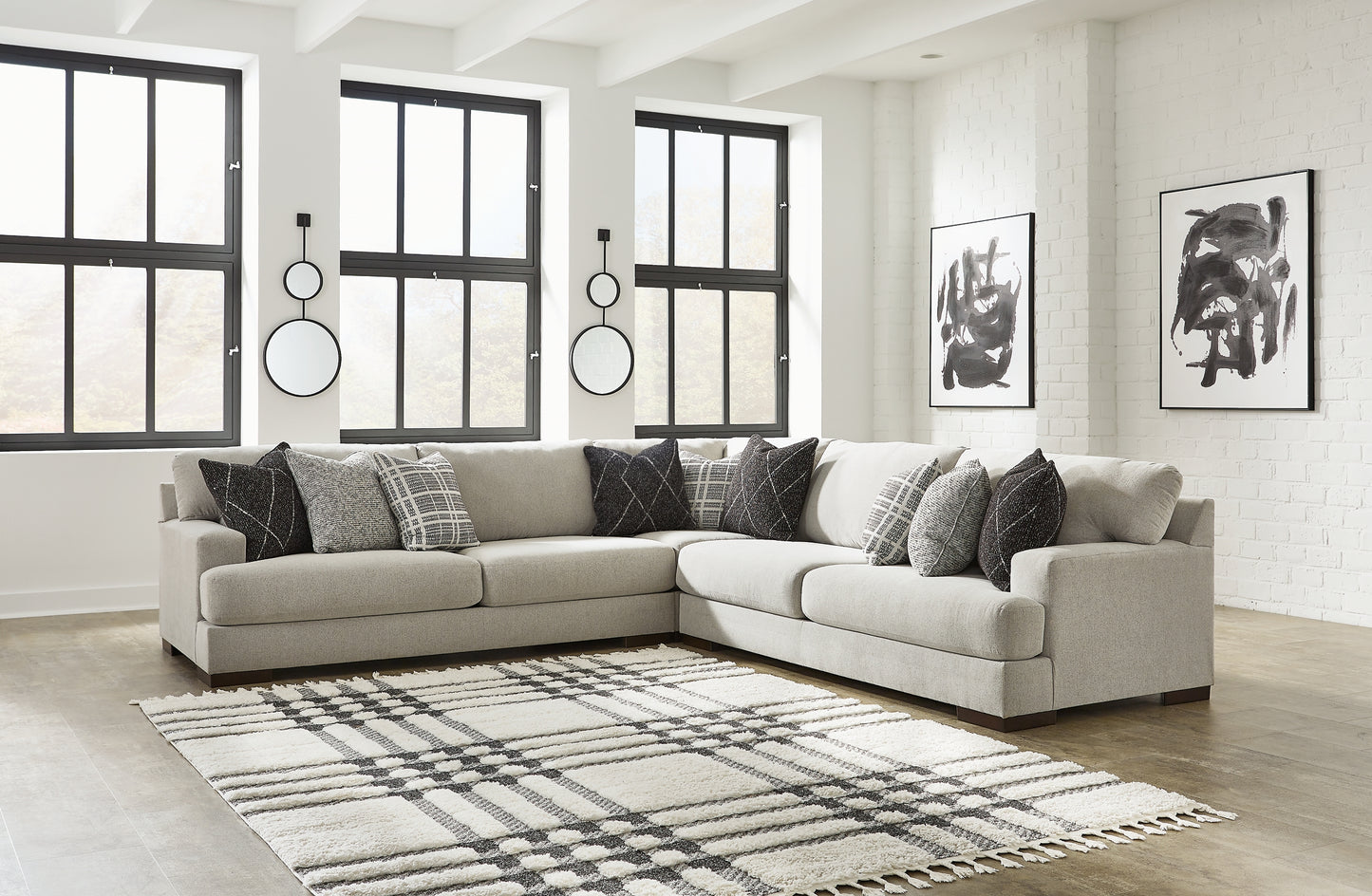 Artsie 3-Piece Sectional with Ottoman