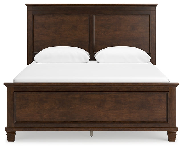 Danabrin Queen Panel Bed with Mirrored Dresser and 2 Nightstands