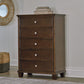 Danabrin California King Panel Bed with Mirrored Dresser and Chest