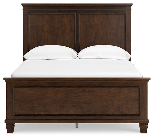 Danabrin Full Panel Bed with Mirrored Dresser and 2 Nightstands