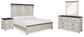 Darborn King Panel Bed with Mirrored Dresser and Nightstand